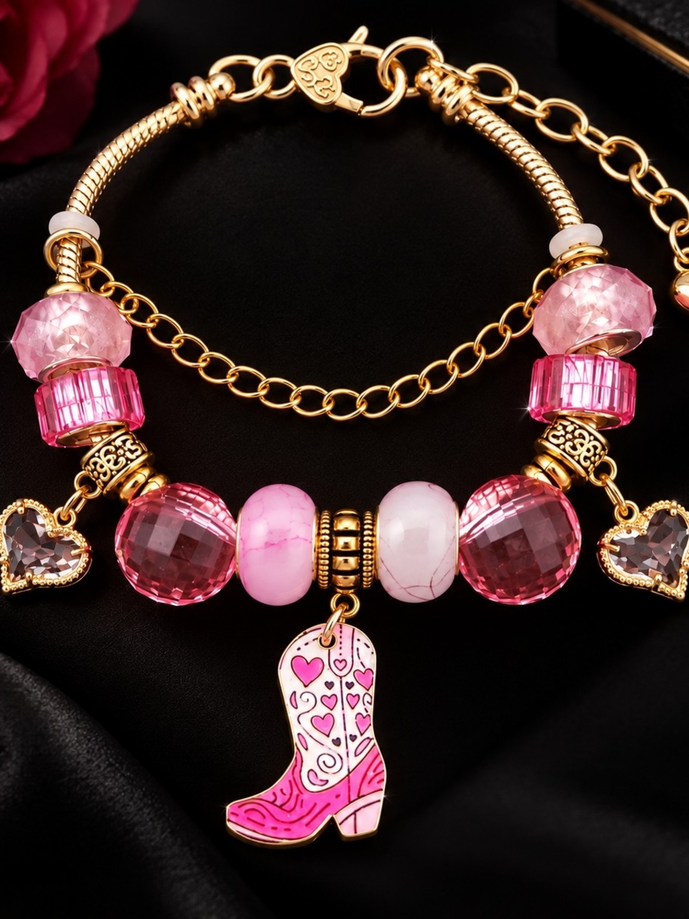 Pink Rodeo Romance Western Bracelet